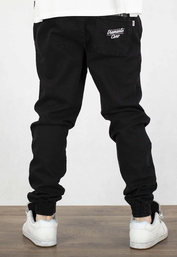 Spodnie Diamante Wear Jogger Crew Unisex z dziurami czarny jeans