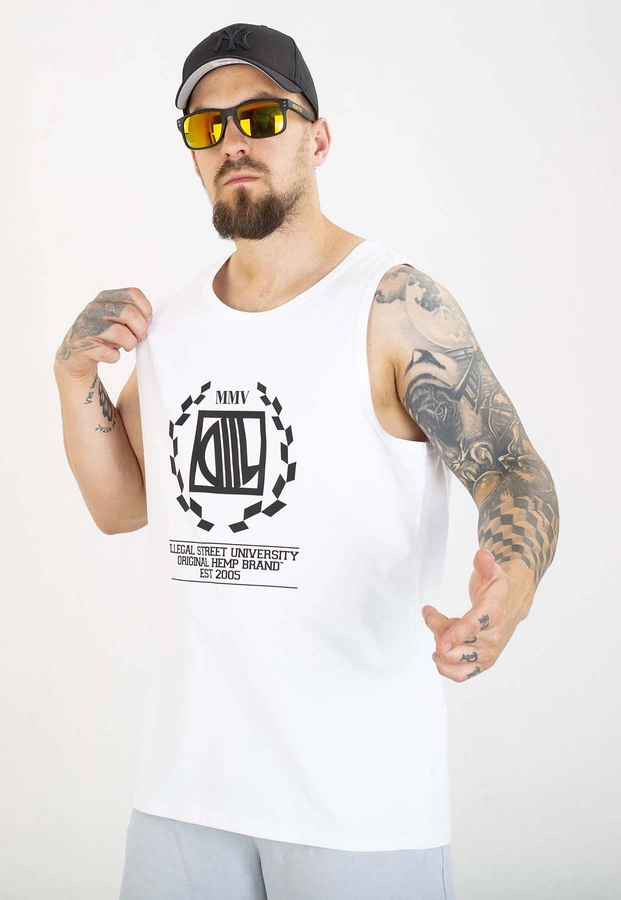 Tank Diil Laur biało czarny
