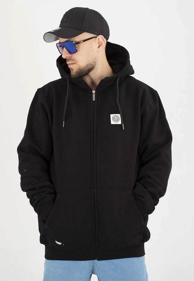Bluza Mass Z Kapturem ZIP Patch czarna
