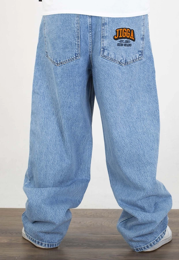 Spodnie Jigga Wear New Outline Super Baggy Jeans blue