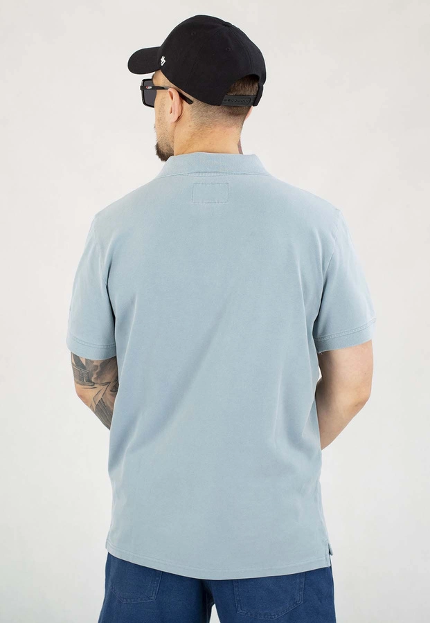 T-shirt Polo Pit Bull Washed Pique Small Logo blue