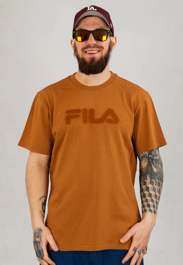 T-shirt Fila Buek FAM0279 brązowy