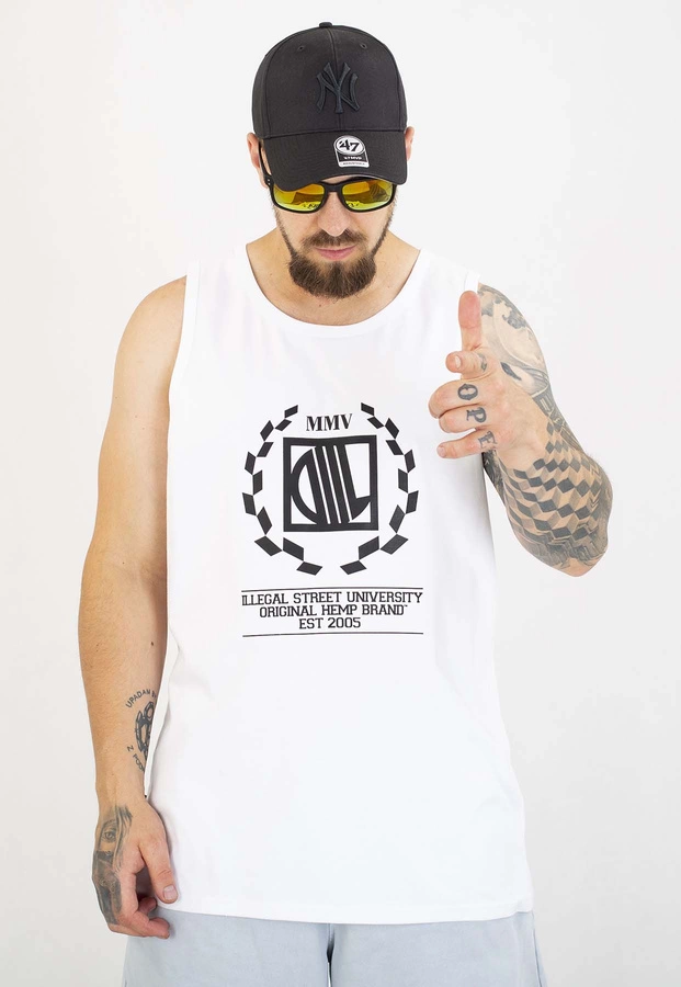 Tank Diil Laur biało czarny
