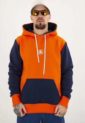 Bluza Diil Z Kapturem Small Double pomarańczowo granatowa