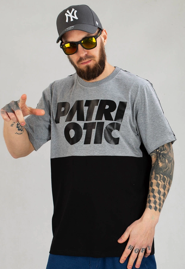 T-shirt Patriotic Cls Line czarno szary