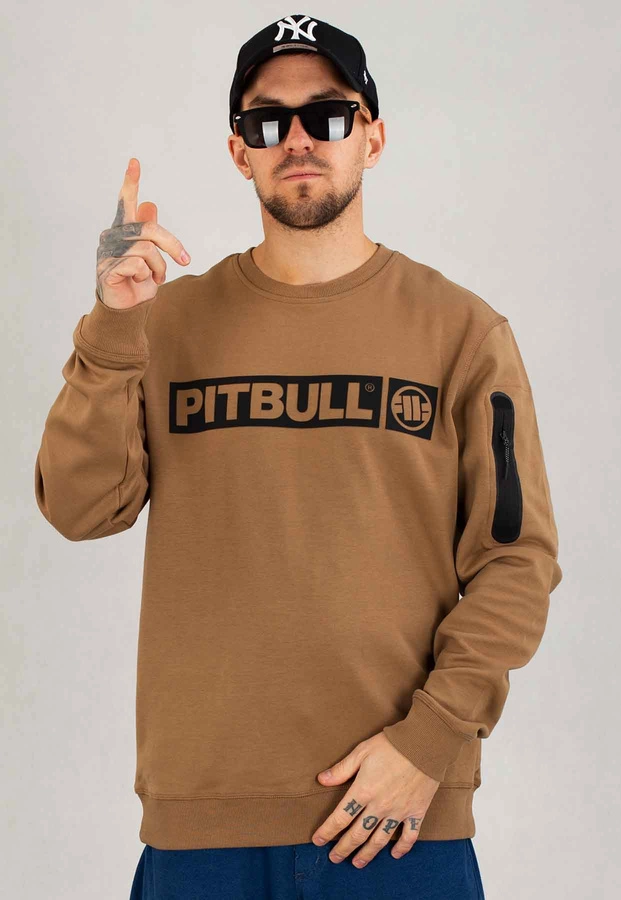 Bluza Pit Bull Bez Kaptura Beyer brązowa