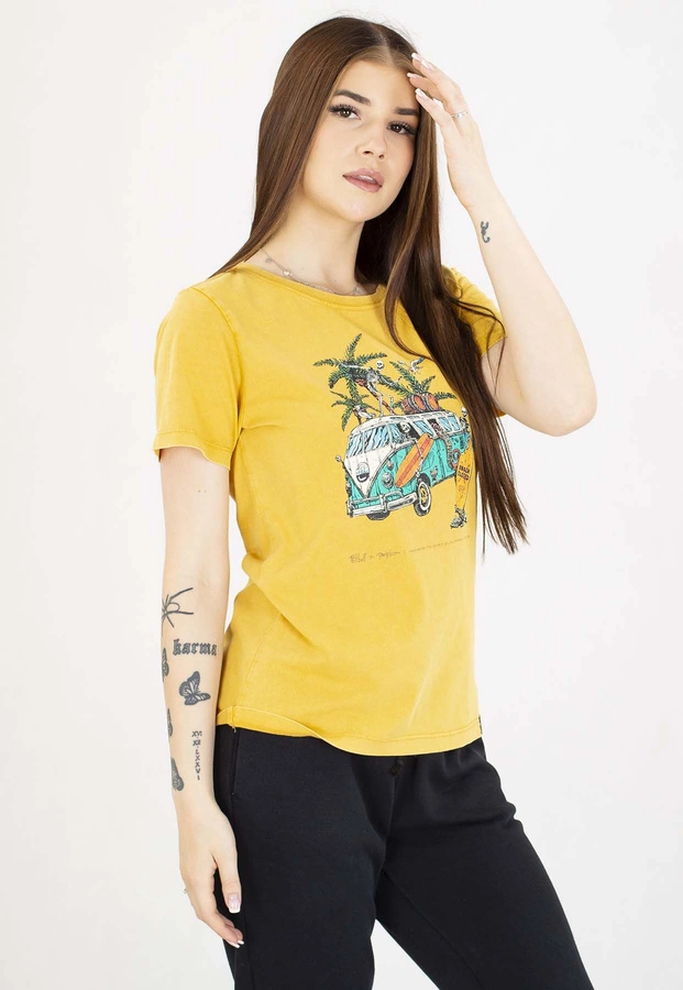T-Shirt Pit Bull Beachbreak 190 washed yellow