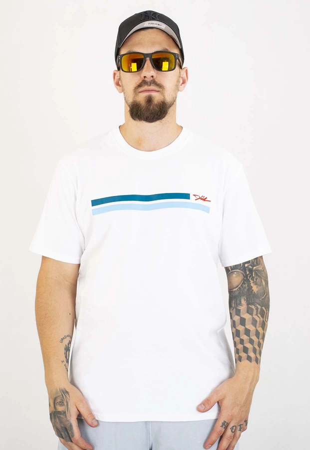 T-shirt Diil Line biało niebieski