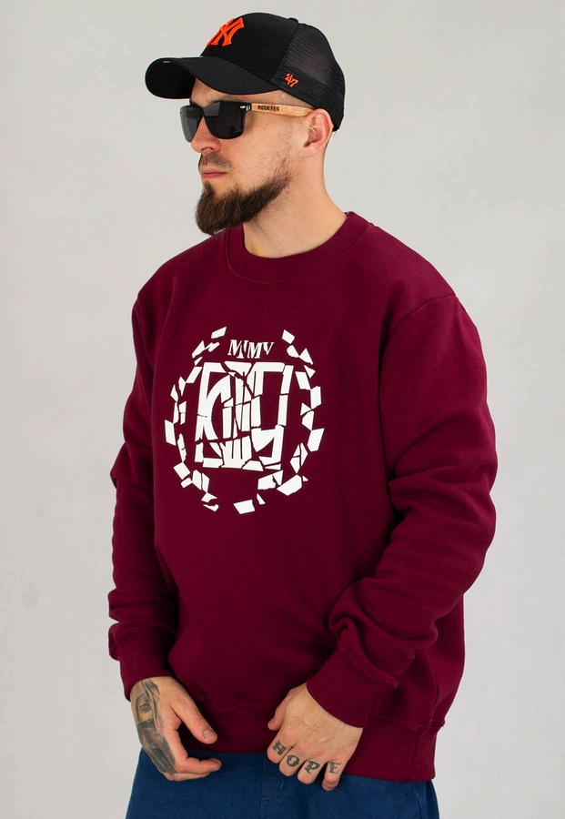Bluza Diil Crewneck Laur Broken bordowa