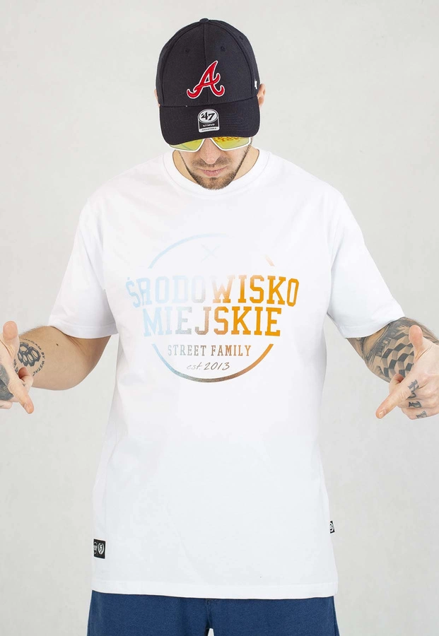 T-shirt Środowisko Miejskie Theme 2.0 biało niebieska