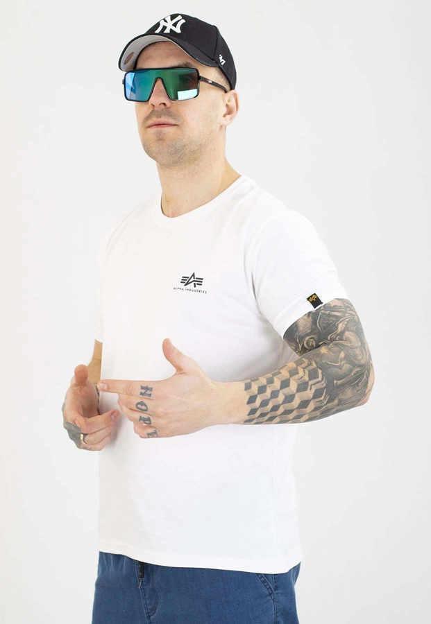 T-shirt Alpha Industries Back Print 128507 biały