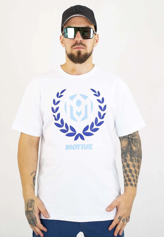 T-shirt Motive Laur biały