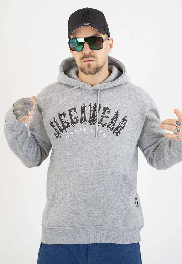Bluza Jigga Wear Z Kapturem Trap Logo szara