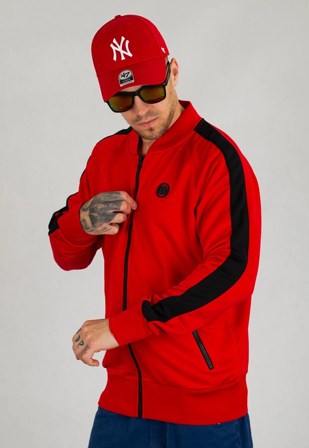 Bluza Pit Bull Oldschool ZIP Raglan czerwona