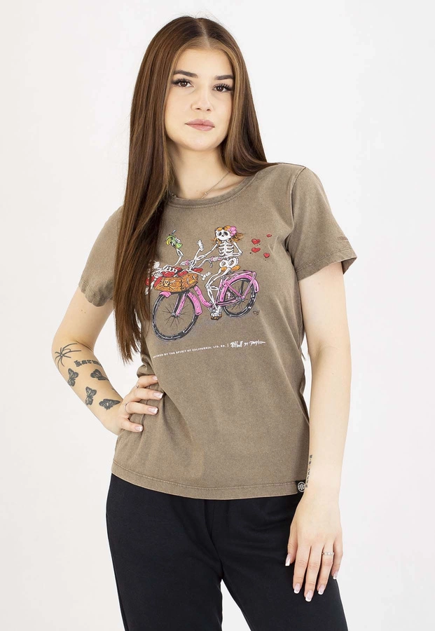 T-Shirt Pit Bull Cruisinandboozin 190 dark brown