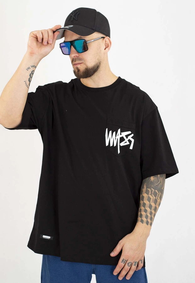 T-shirt Mass Pocket Sign czarny