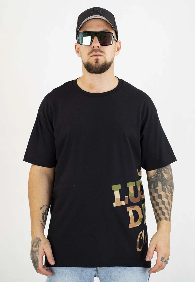 T-shirt Lucky Dice Frontback czarno camo