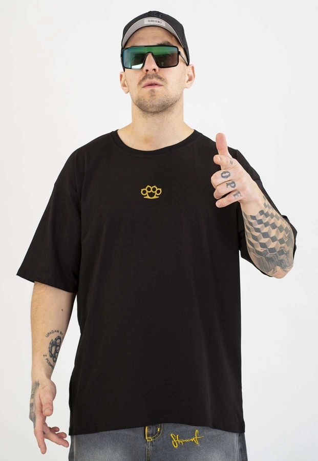 T-shirt Chada Proceder Oversize Kastet Mini czarno złoty