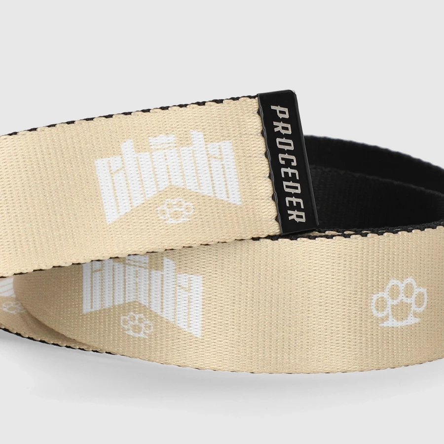 Pasek Chada Kastet Logo beżowy