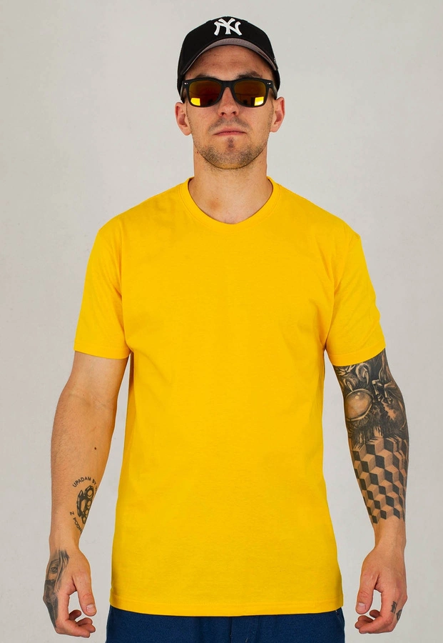 T-shirt Niemaloga Slim 150 Smooth żółty