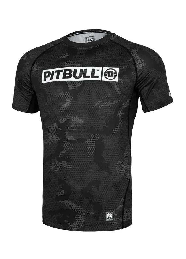 T-shirt Sportowy Pit Bull Rashguard Net Camo Hilltop II czarny