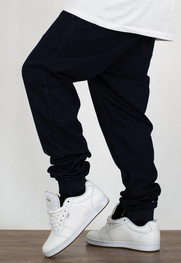 Spodnie SSG Joggery Slim Jeans Haft dark