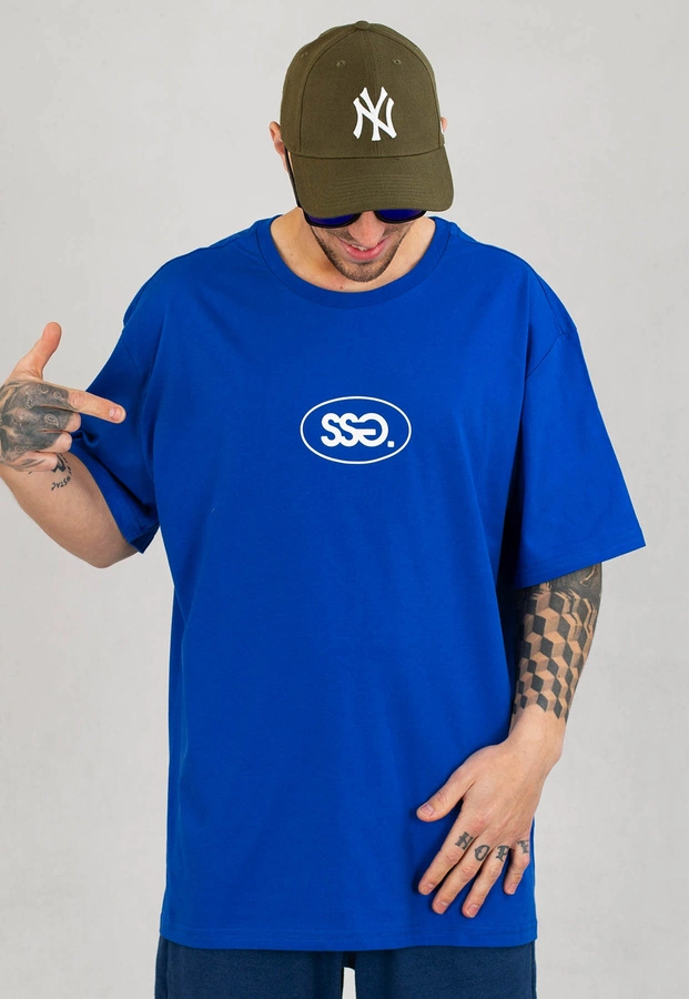 T-Shirt SSG Oval Frame Basic Logo kobaltowy