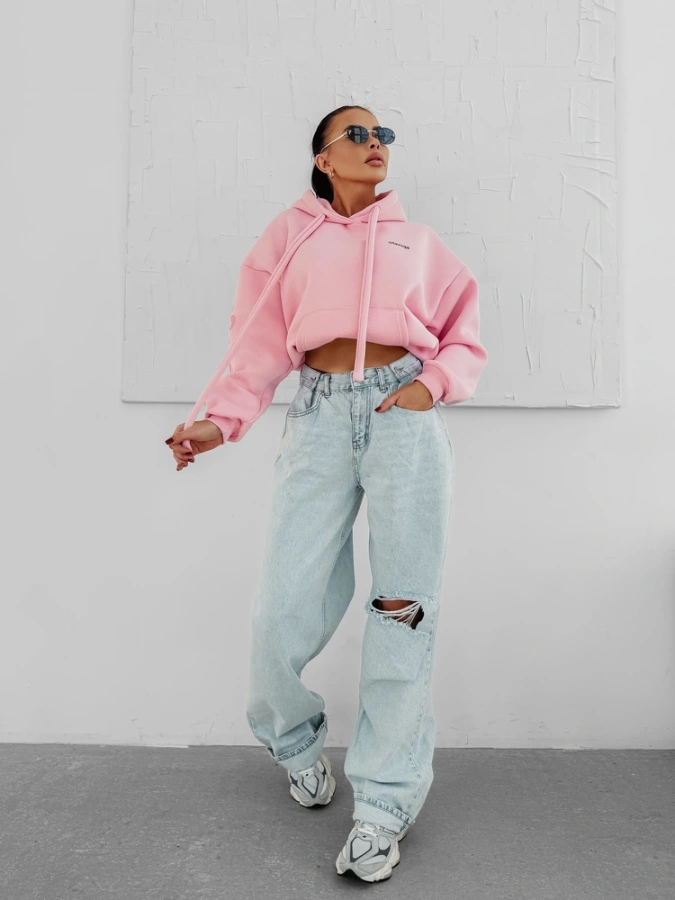 Bluza Olavoga Z Kapturem Pure Comfort różowa