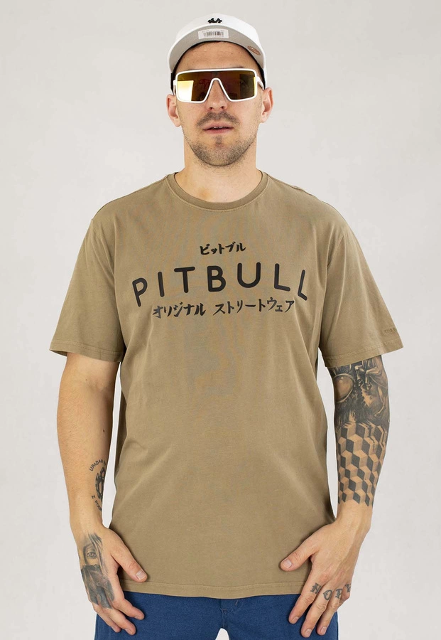 T-shirt Pit Bull Denim Washed Bravery oliwkowy