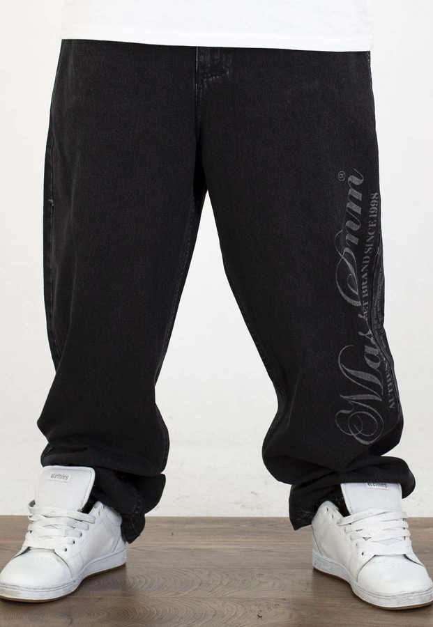 Spodnie Mass Jeans Baggy Fit Authentic black rinsed