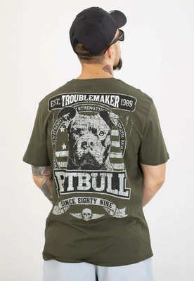 T-shirt Pit Bull Troublemaker 170 old green