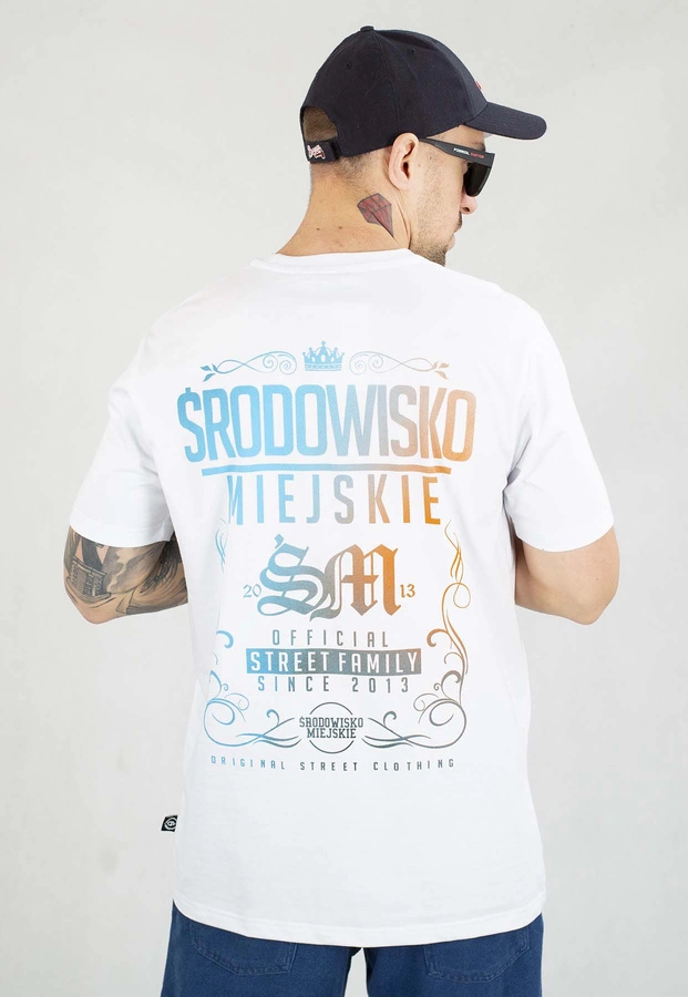 T-shirt Środowisko Miejskie Theme 2.0 biało niebieska