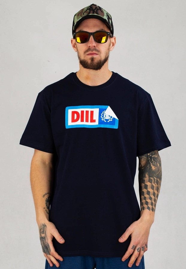 T-shirt Diil Sticker granatowy