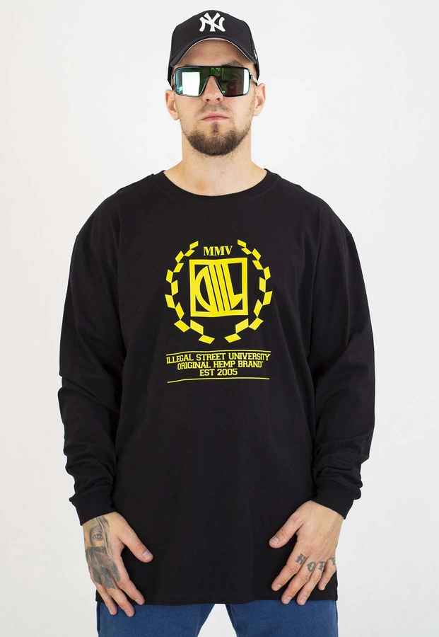Longsleeve Diil Laur czarno żółty