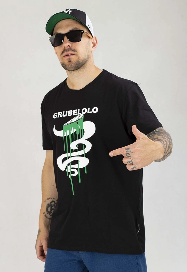 T-shirt Grube Lolo Joint czarny