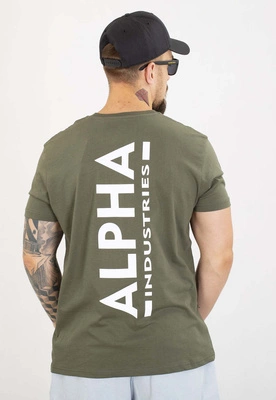T-shirt Alpha Industries Back Print 128507 oliwkowy