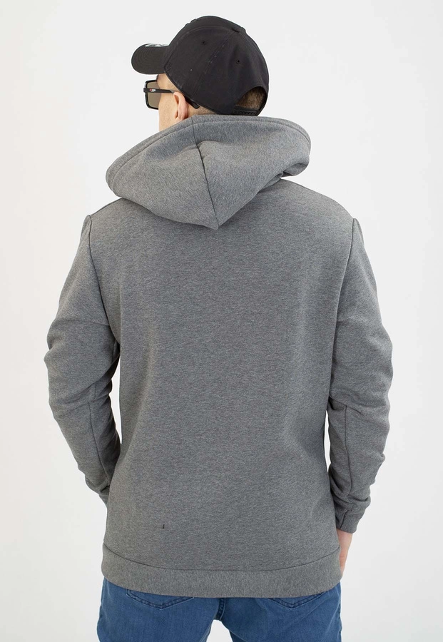 Bluza Patriotic Z Kapturem Retro Script szara