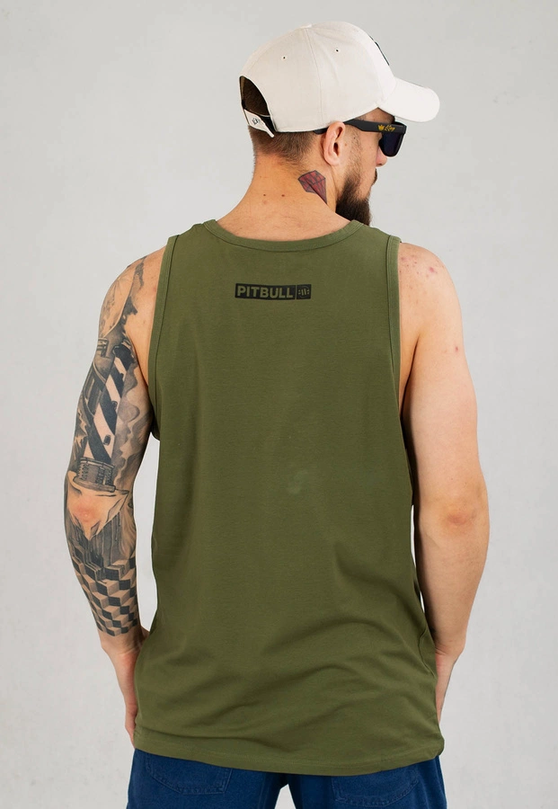 Tank Pit Bull Slim Fit Hilltop oliwkowy