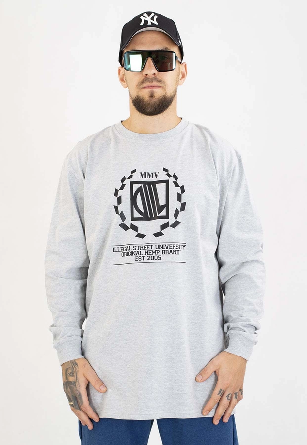Longsleeve Diil Laur szaro czarny