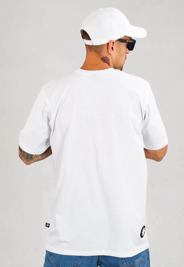 T-shirt Floral Gang Fleck biały