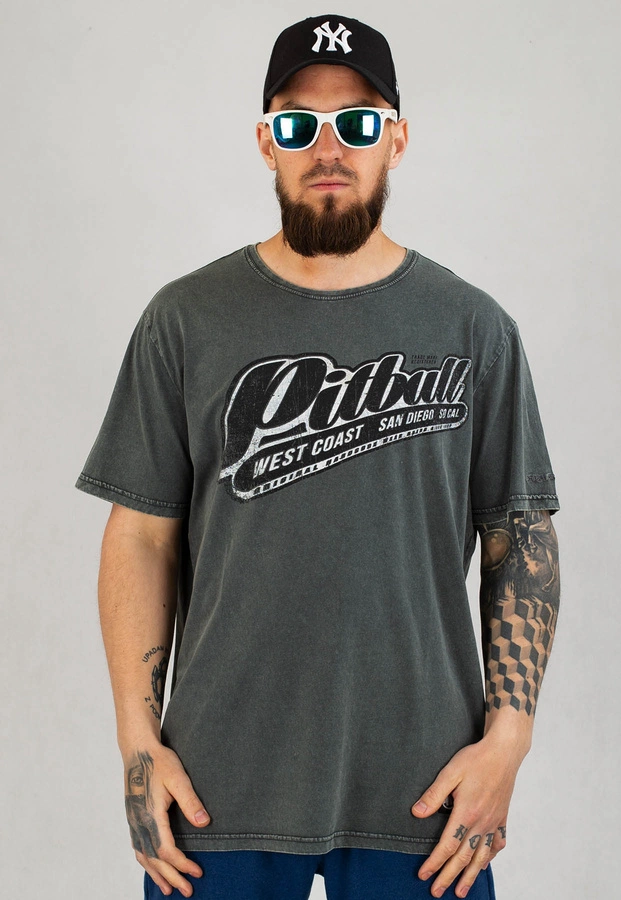 T-shirt Pit Bull Denim Washed Brand grafitowy