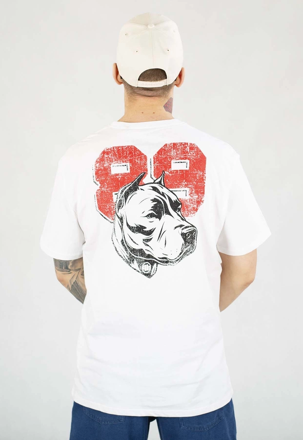 T-shirt Pit Bull Dog 89 biały