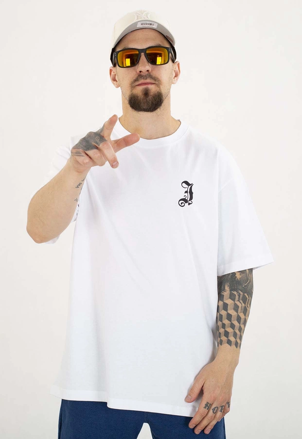 T-shirt Jigga Wear Oversize Gothic biały