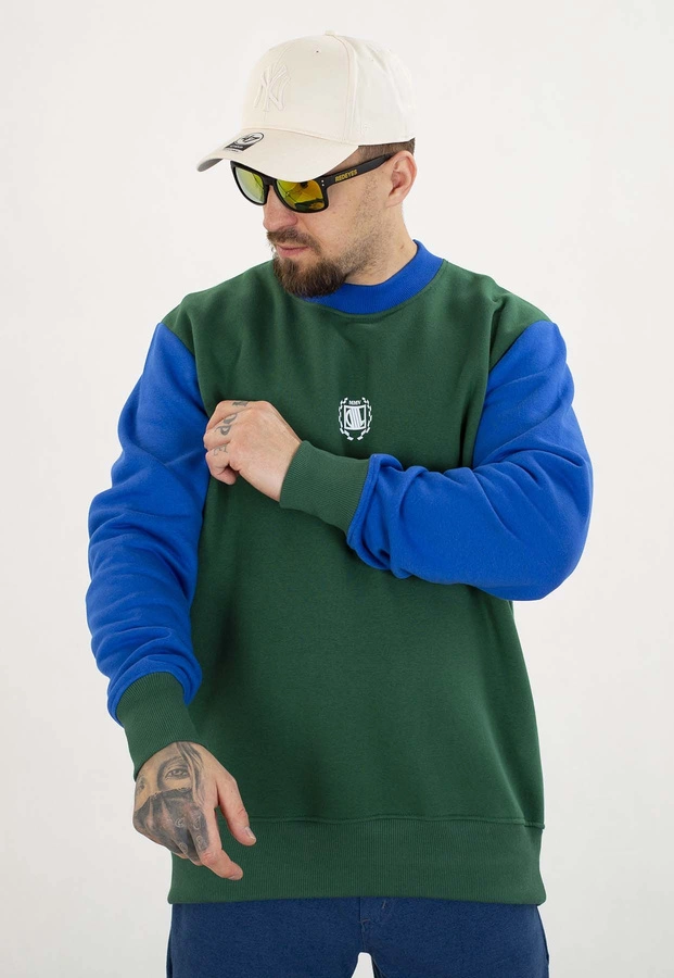 Bluza Diil Bez Kaptura Small Double zielono chabrowa
