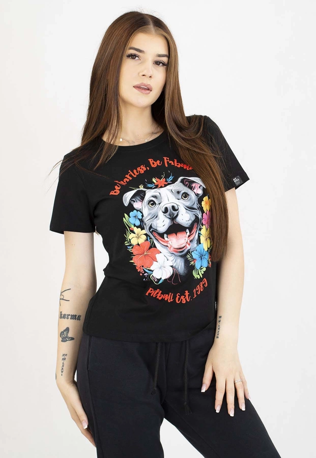 T-Shirt Pit Bull Happy Pit 2 black
