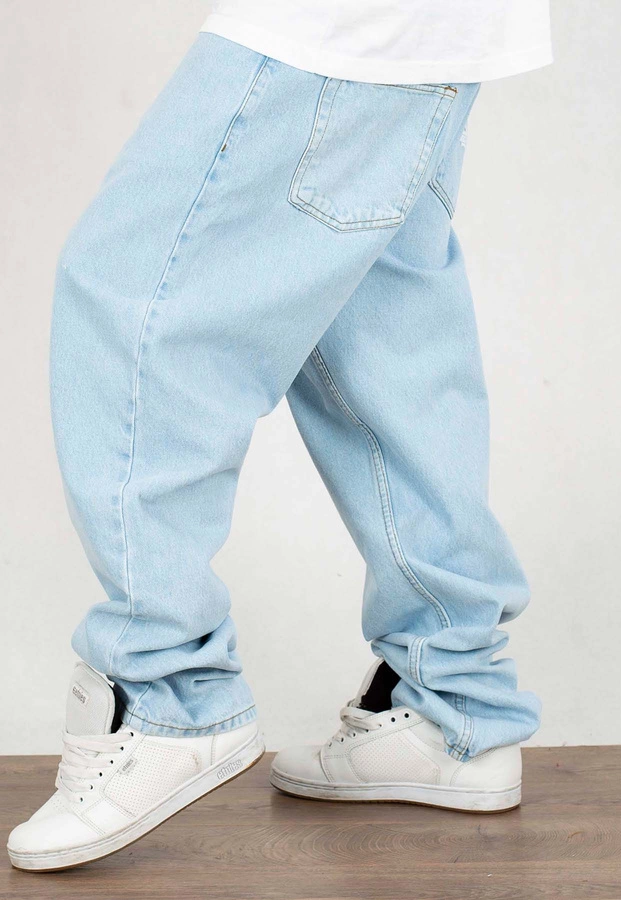 Spodnie Jigga Wear Crown Baggy Jeans light blue