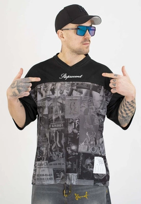 T-shirt Stoprocent Jersey Flyers czarno szary