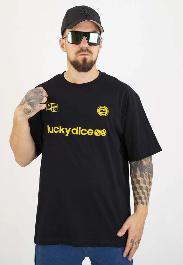 T-shirt Lucky Dice Baggy Lucky Dice Represent czarno żółty