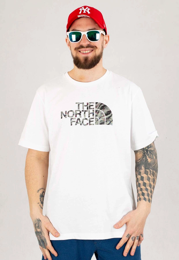 T-shirt The North Face M S/S Easy NF0A87N5YPO biały