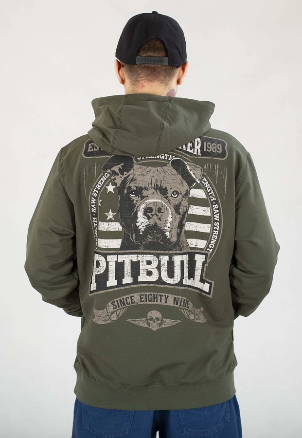 Bluza Pit Bull Z Kapturem Troublemaker old green